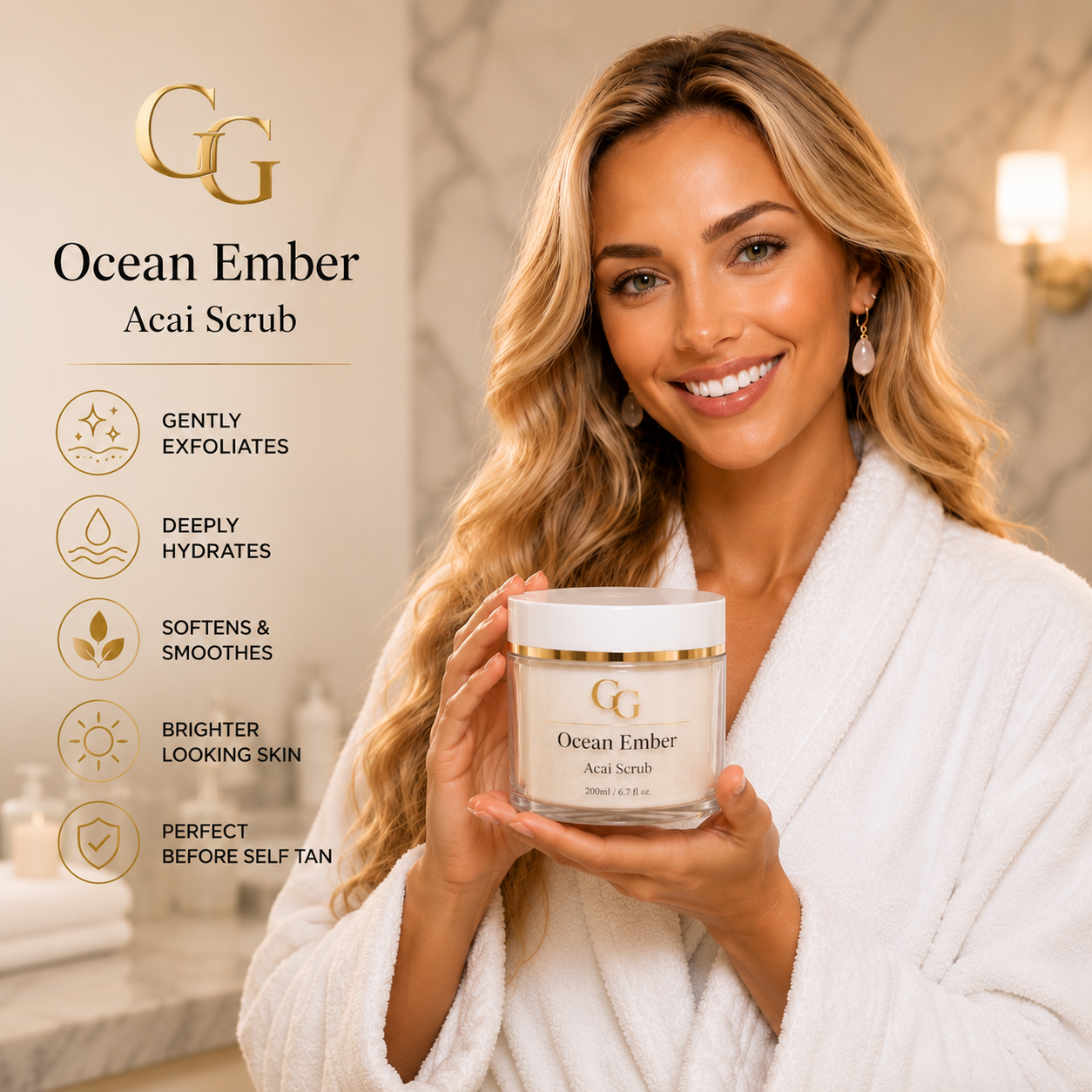 Ocean Ember Açaí Body Scrub | Luxury Exfoliating Body Polish